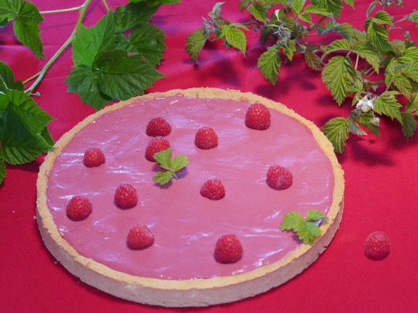 Tarte végane aux framboises sans gluten