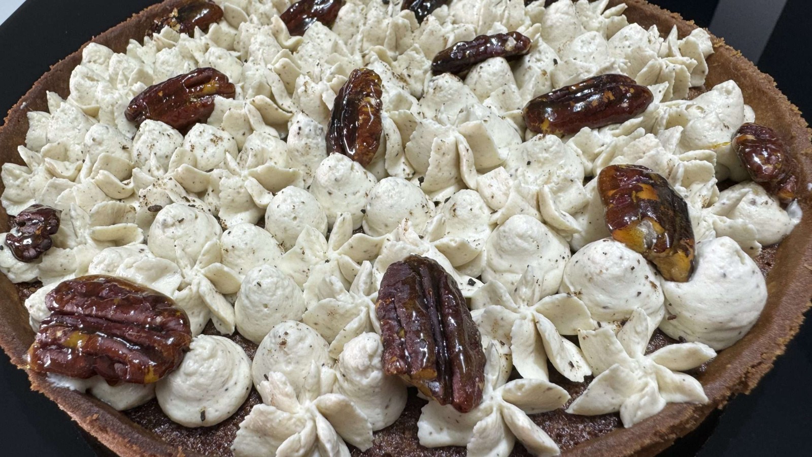 tarte vanille pecan