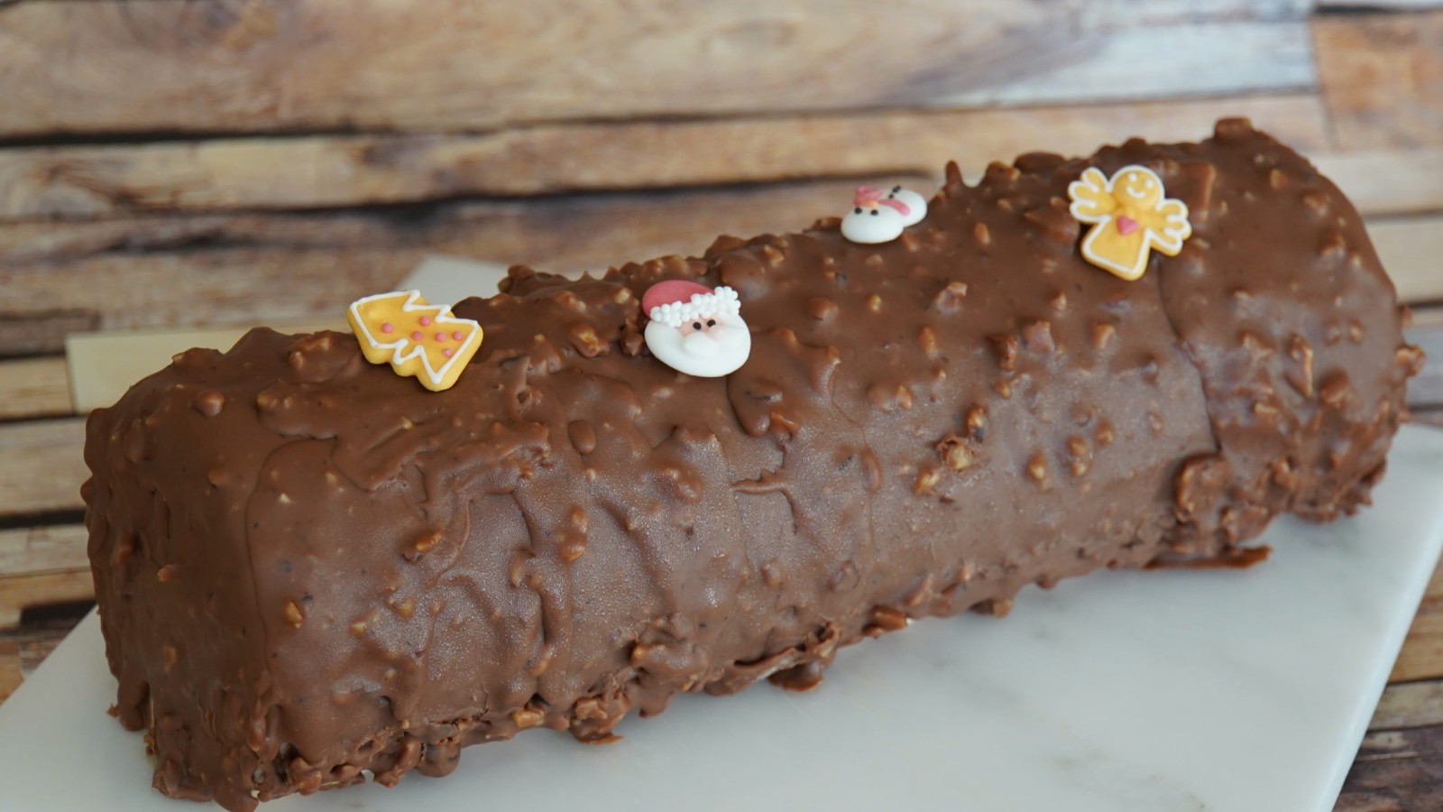 Bûche de Noël chocolat noisette